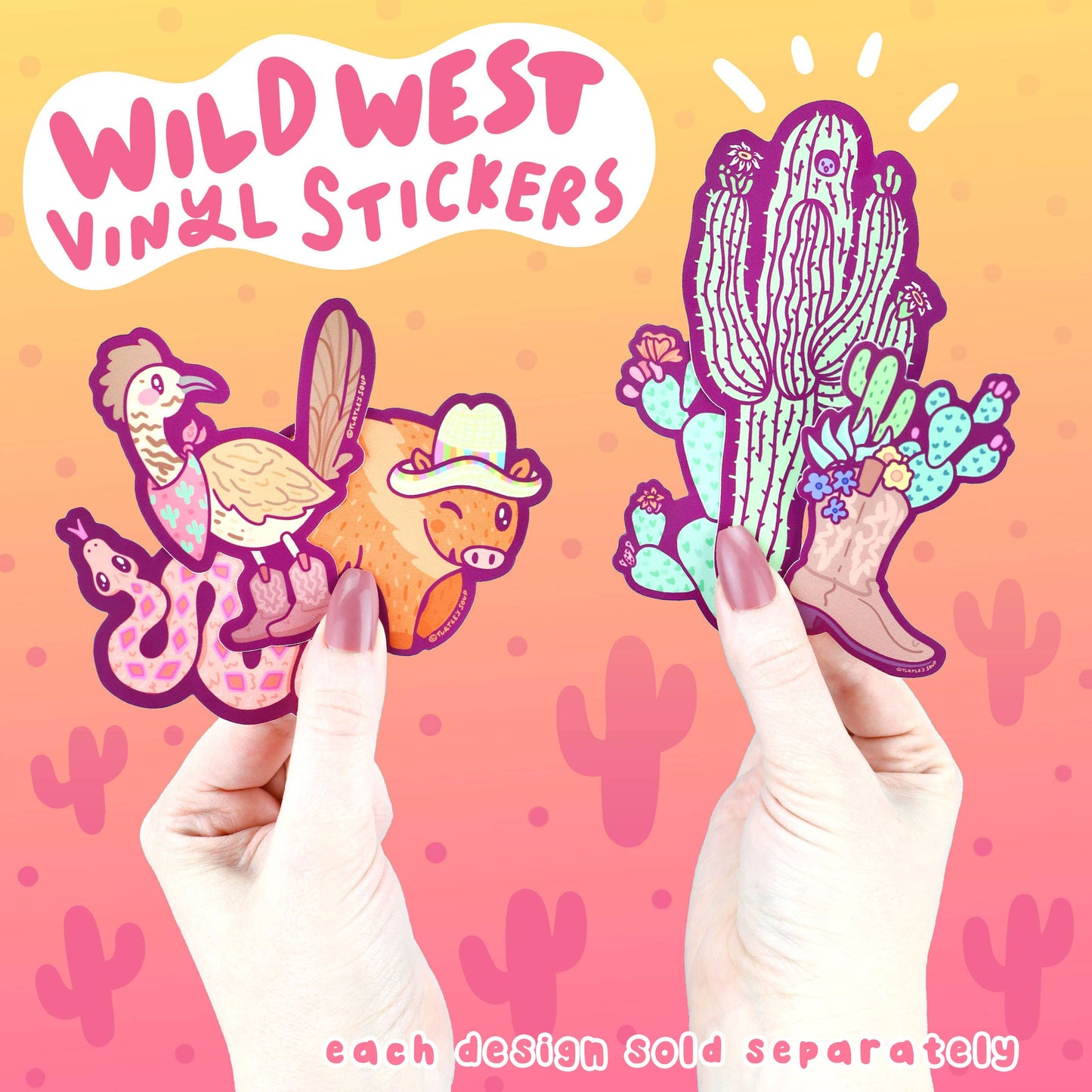 Sonoran Saguaro Cactus Vinyl Sticker