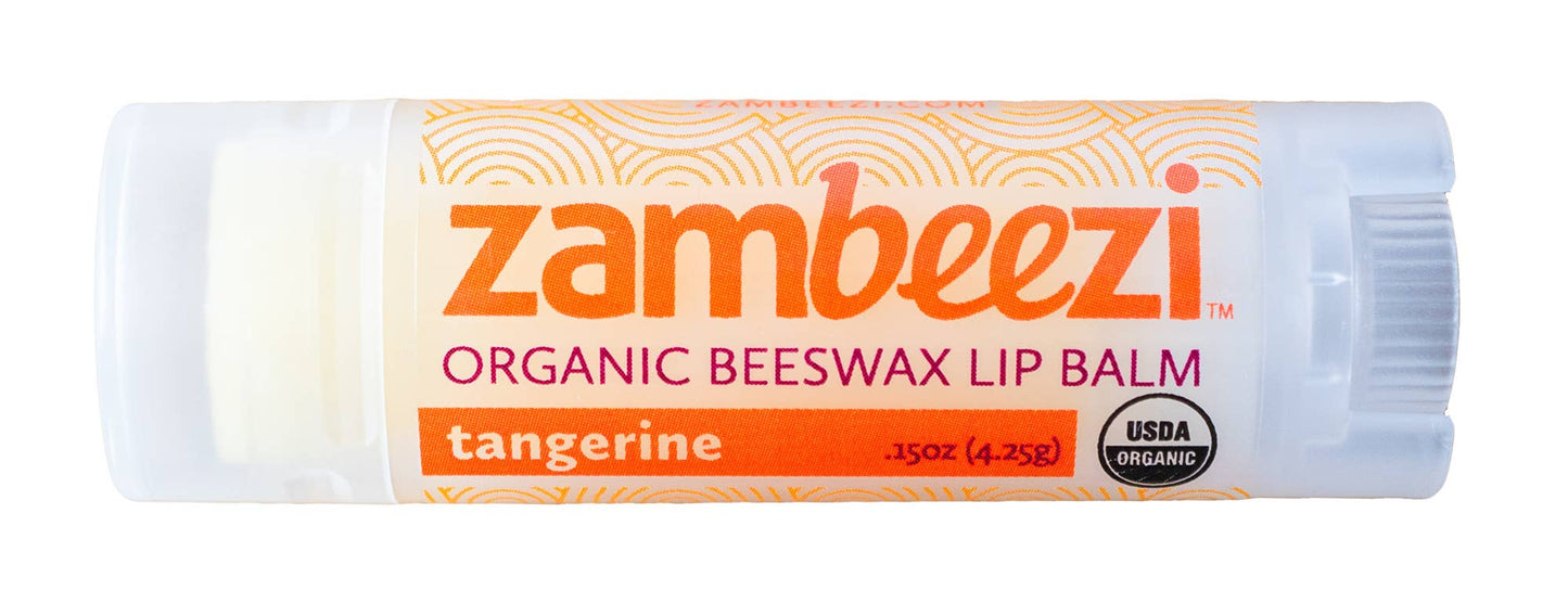 Tangerine Organic Beeswax Lip Balm
