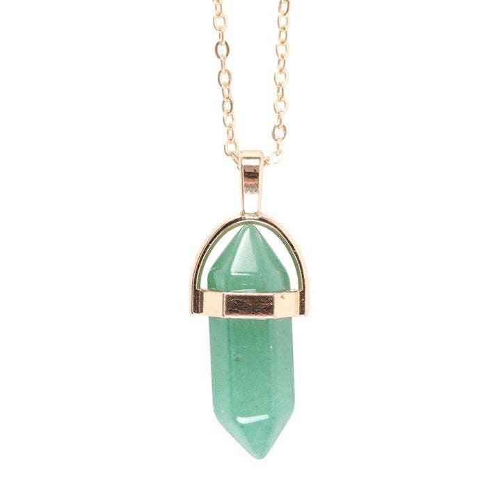 Aventurine Crystal Pendant Necklace