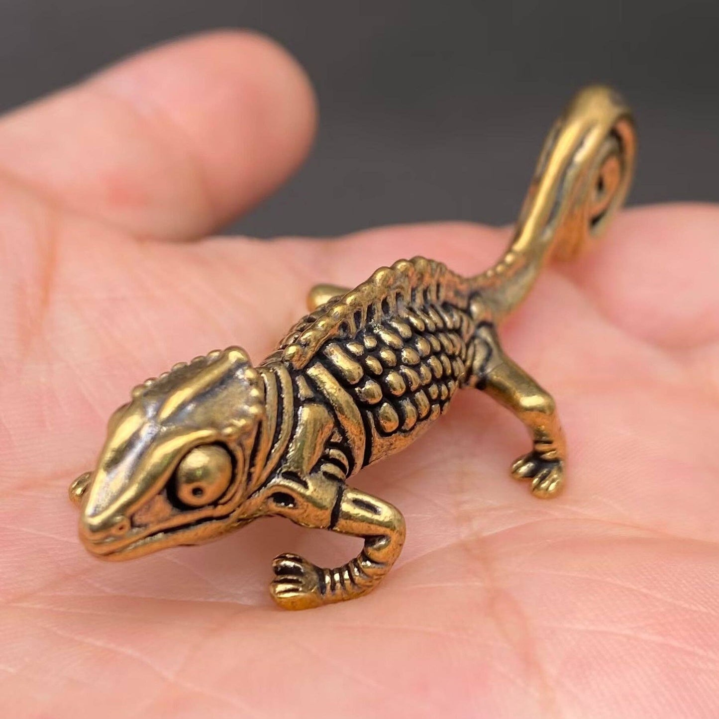 Brass Chameleon Craft Decoration Desktop Ornaments