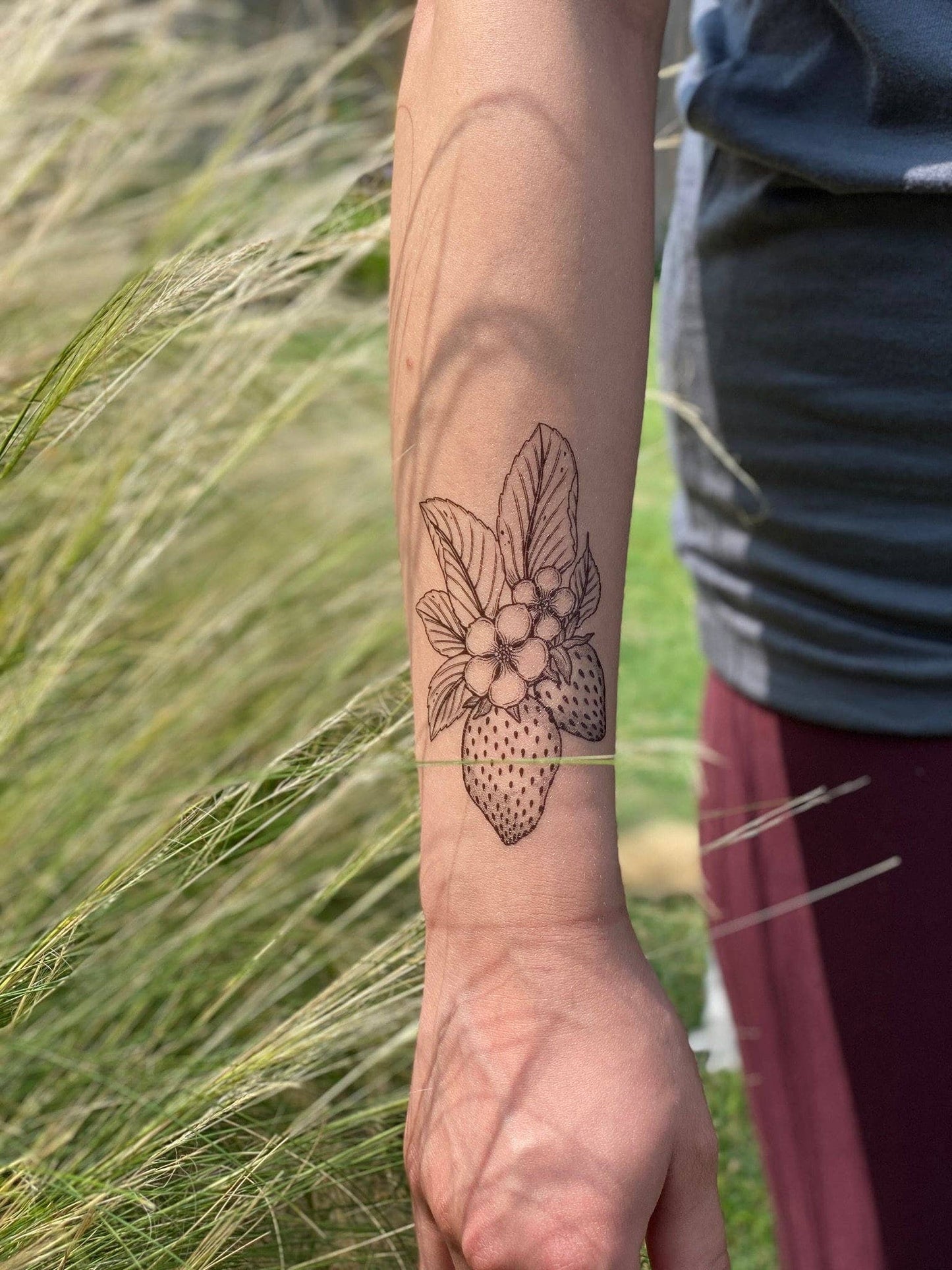 Strawberry Temporary Tattoo: 1 Pack