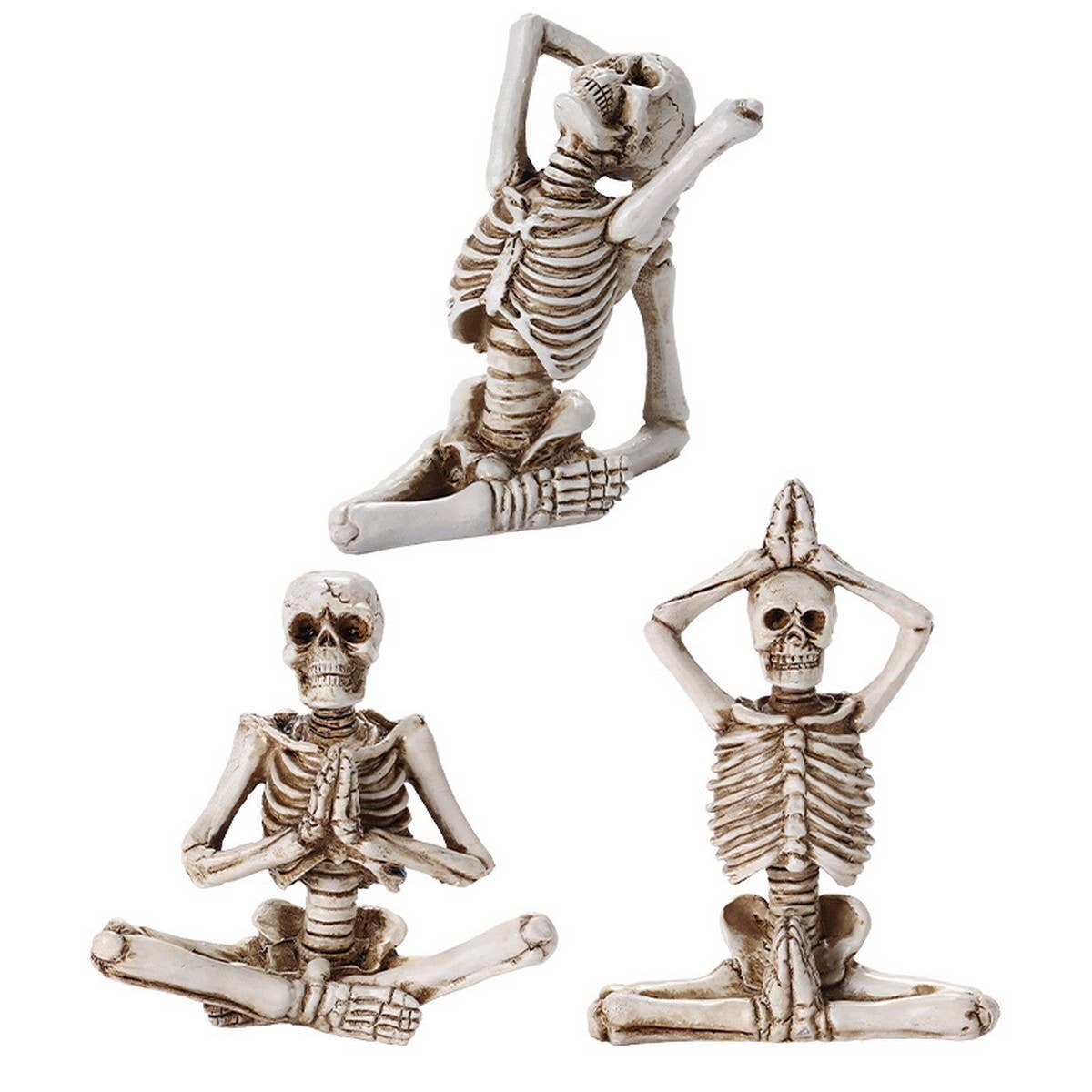 Scary Yoga Skeleton Halloween Garden Deco