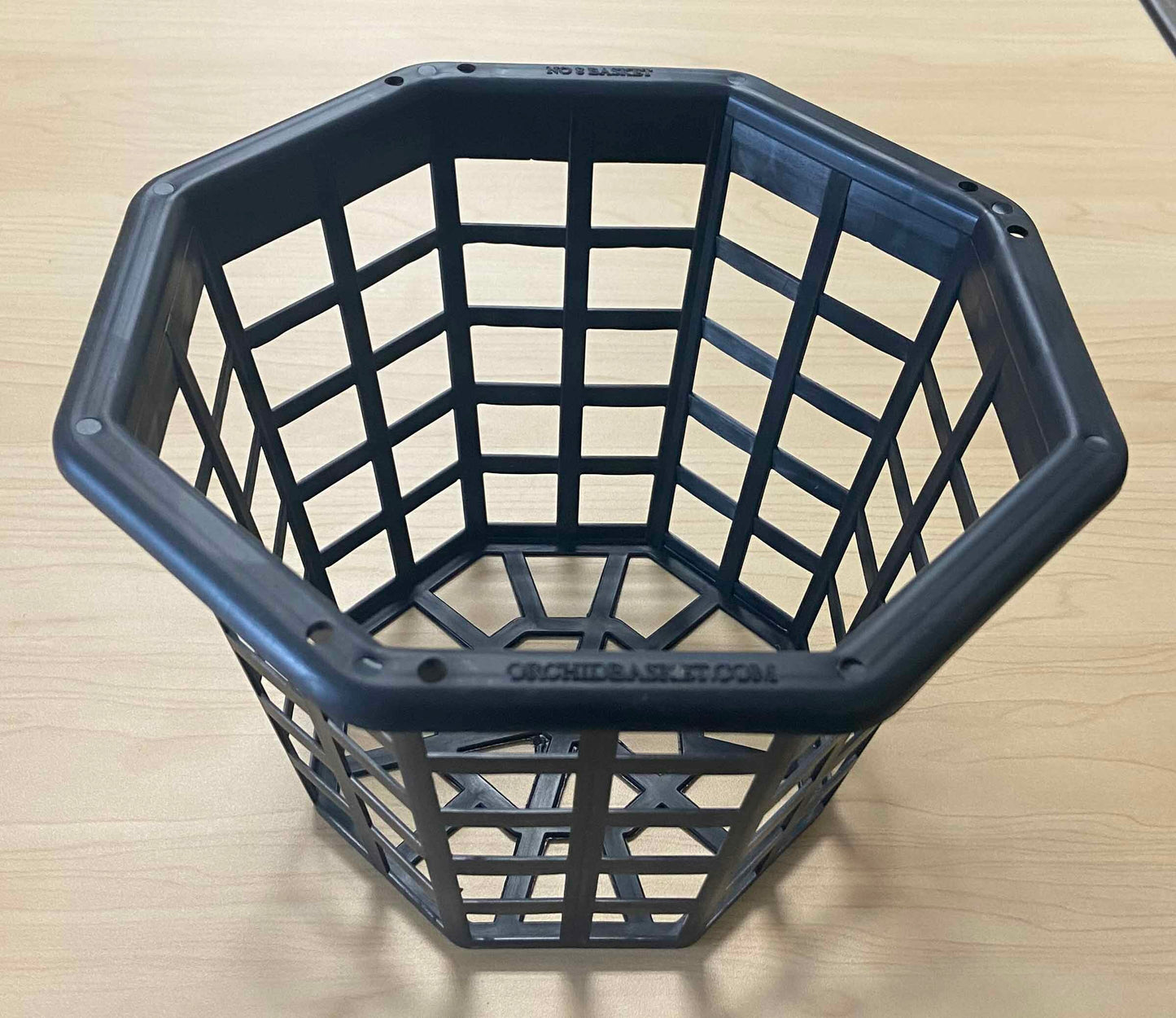 8" Black Plastic Orchid Basket