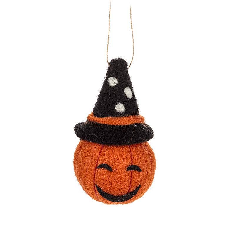 Pumpkin Head Ornament 3.5"H