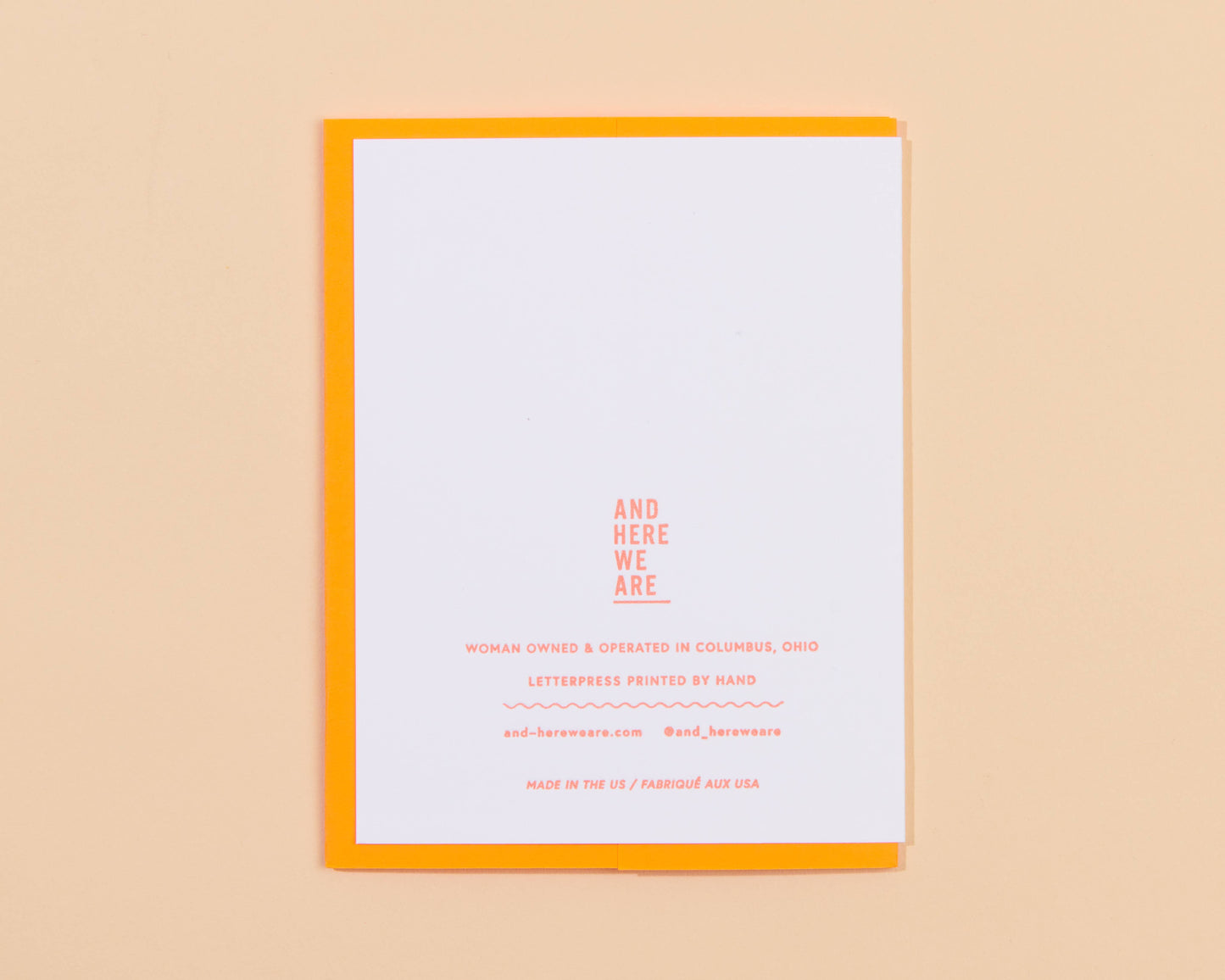 Love You, Miss You Letterpress Greeting Card- Made in USA