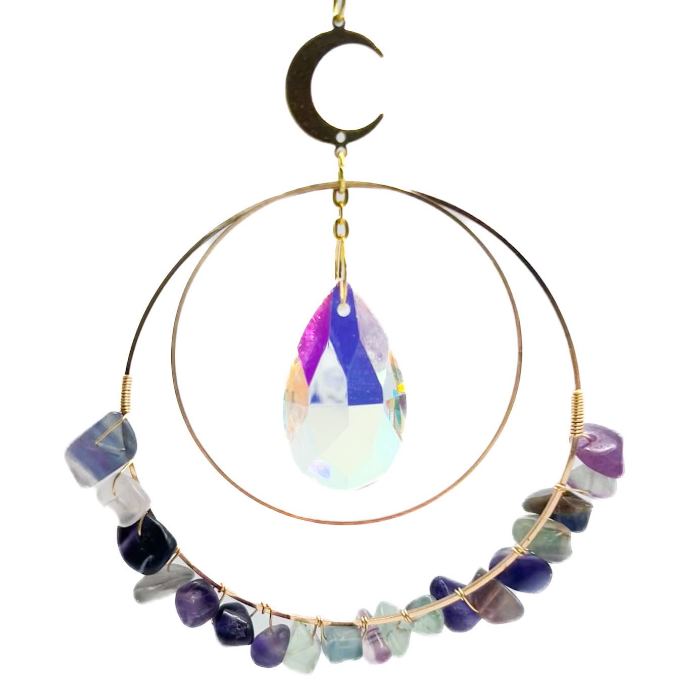 Chip Crystal Suncatcher: Amethyst
