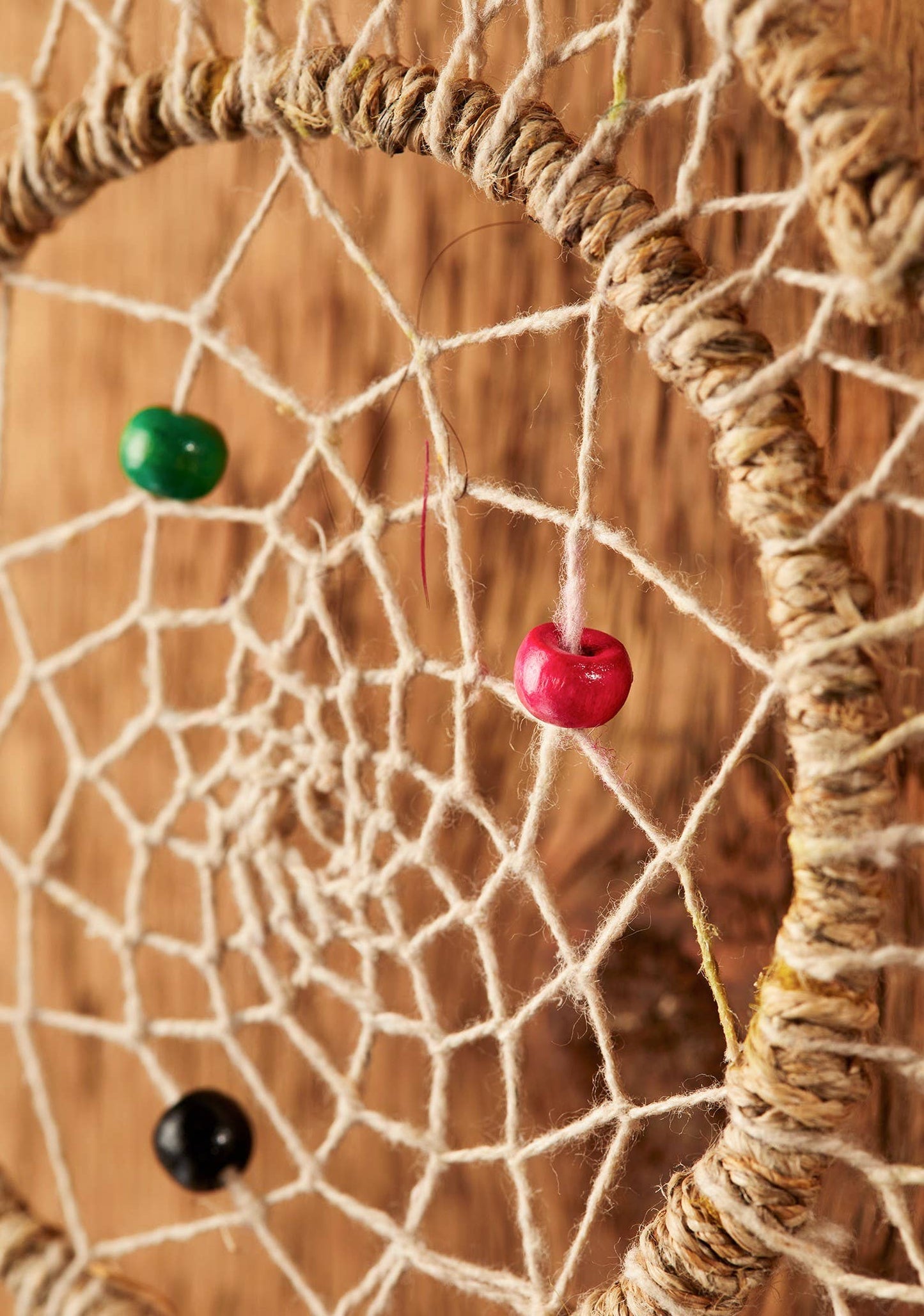 Natural Hemp Double Ring Dreamcatcher