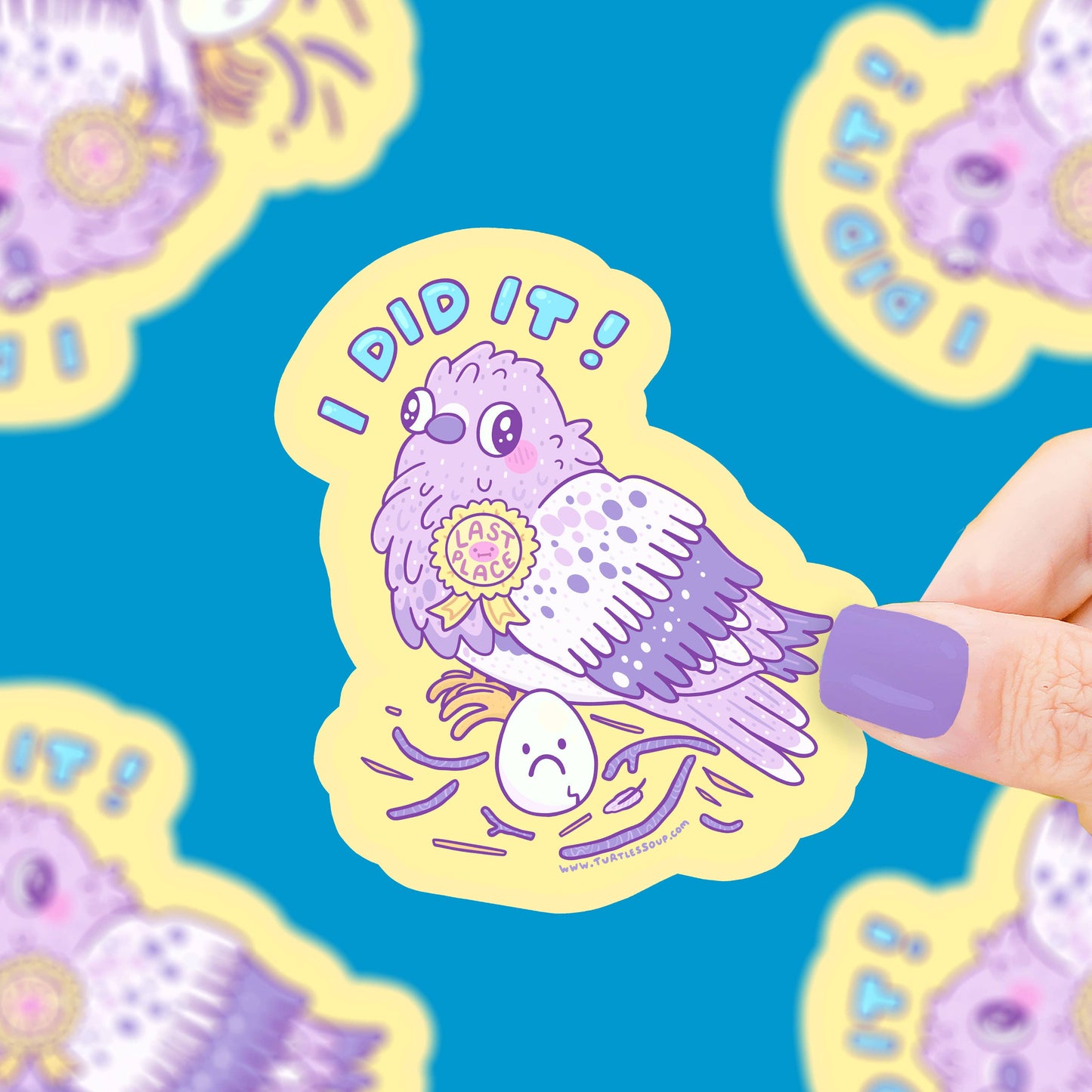 Last Place Pigeon Crappy Bird Nest Funny Vinyl Sticker