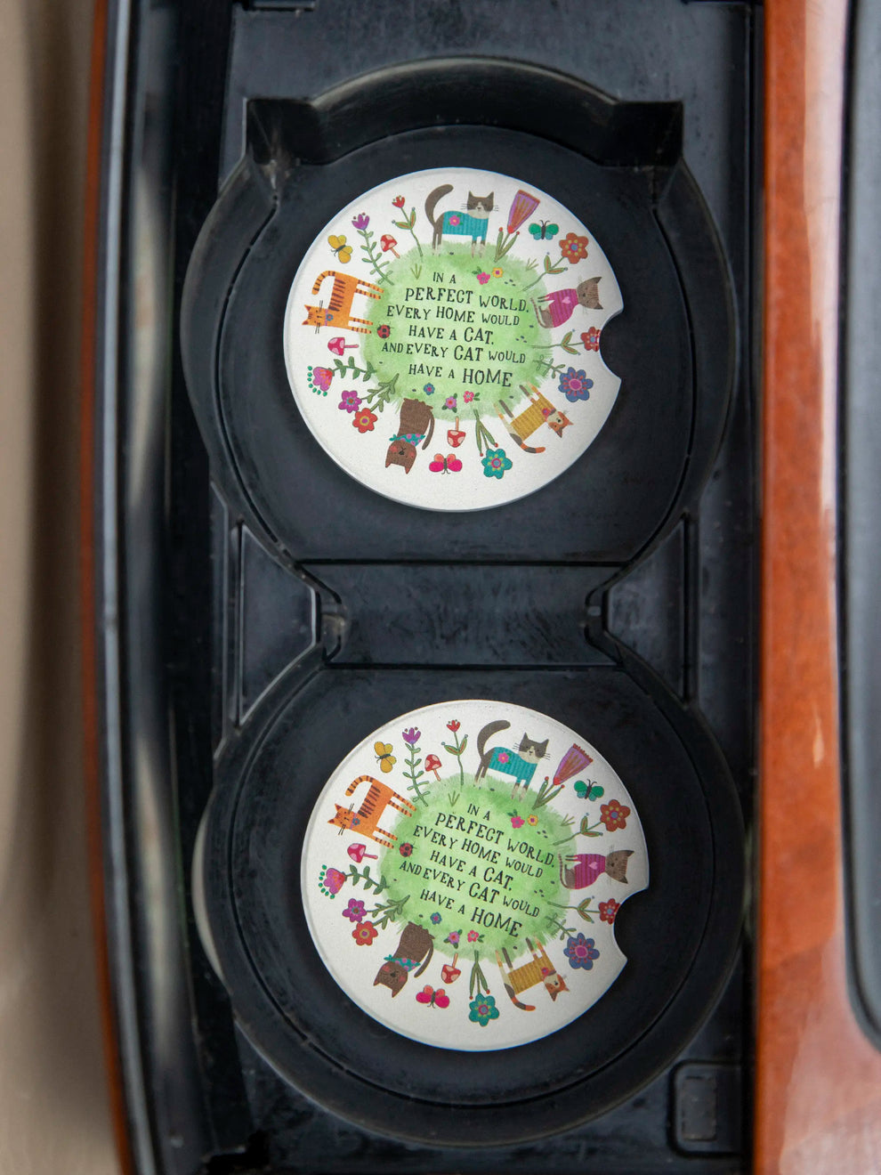 Car Coasters- Every Cat Has A Home