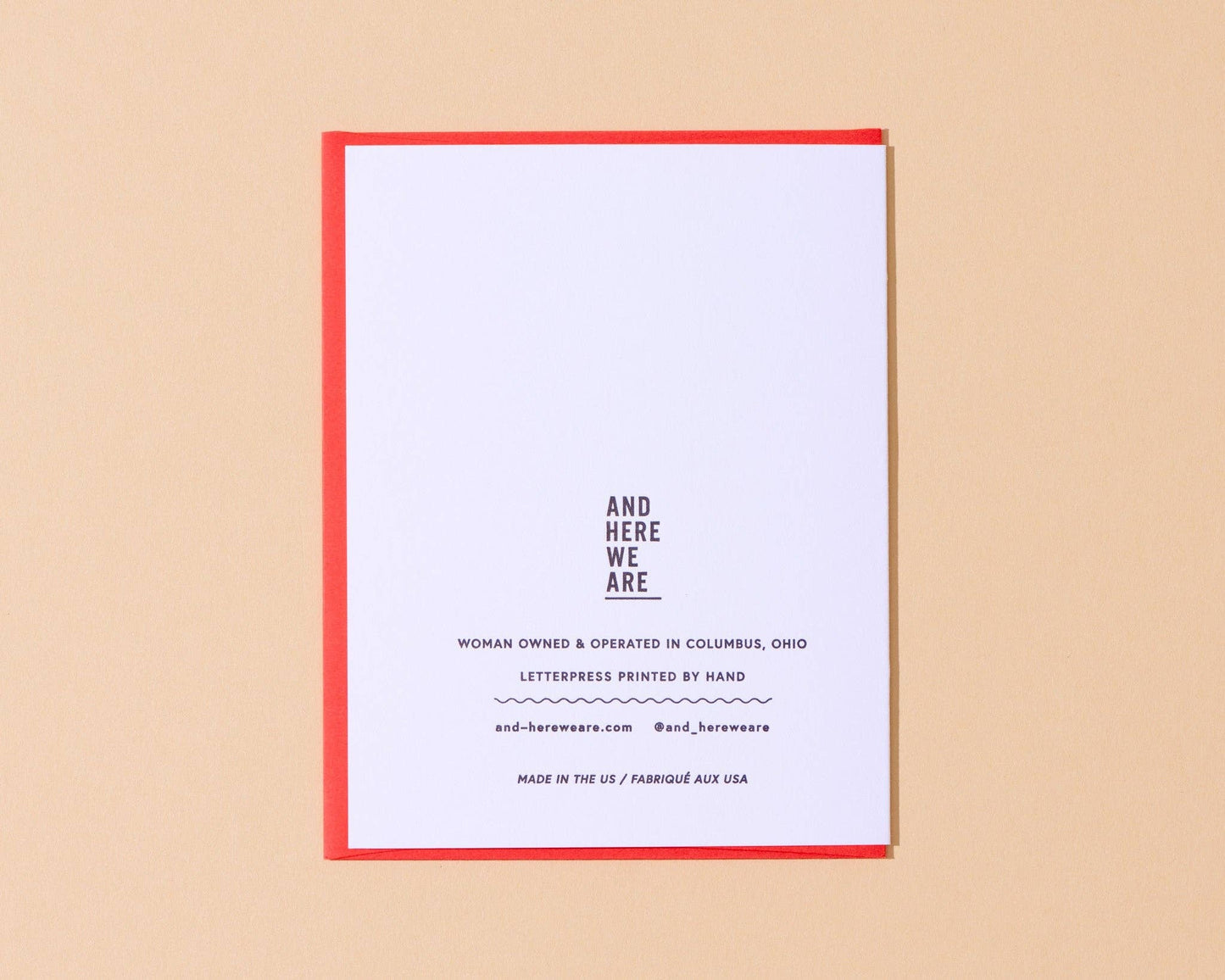 Skunk Season Valentine's Day Letterpress Greeting Card - nature- Made in USA