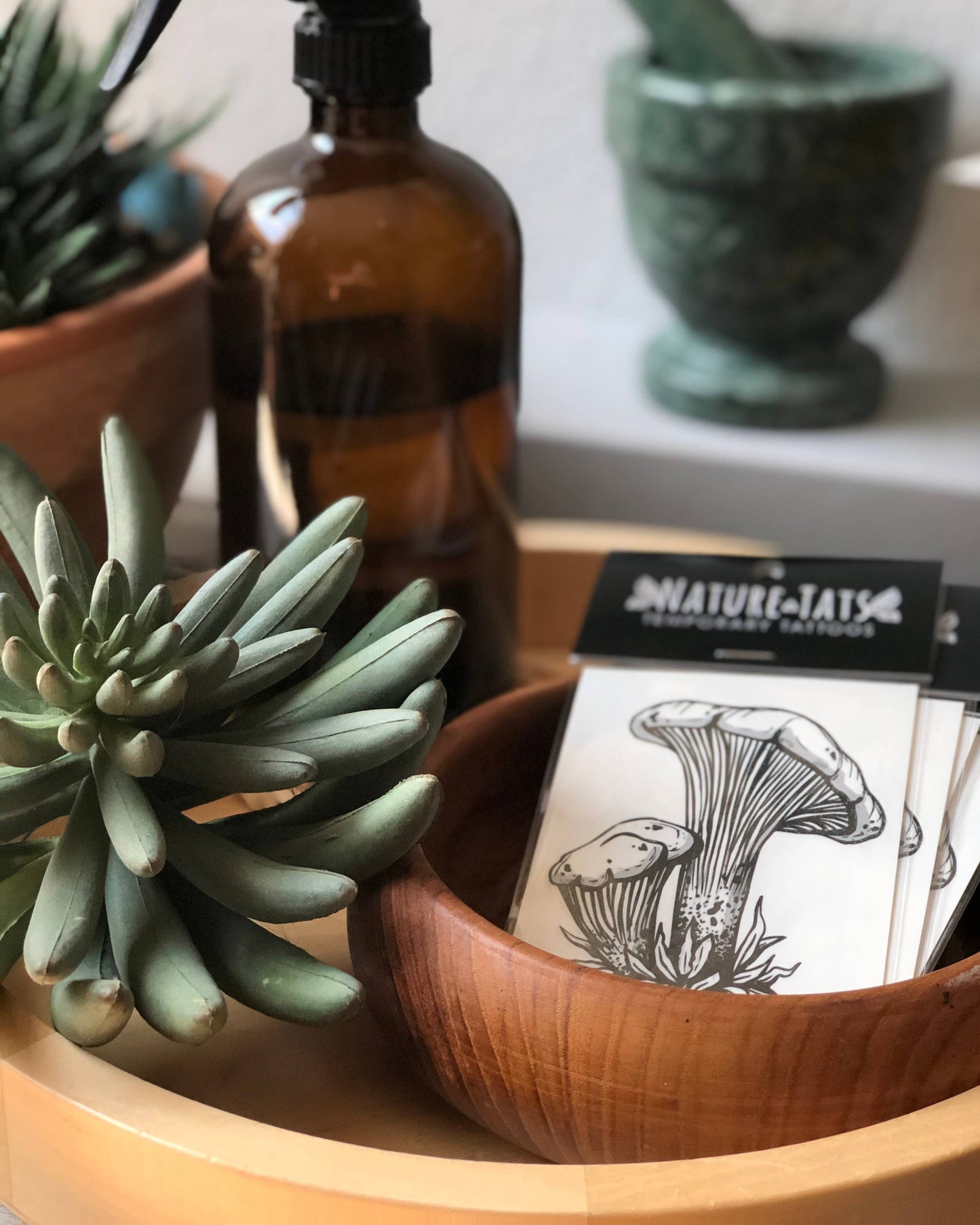 Chanterelle Mushroom Temporary Tattoo: 1-Pack
