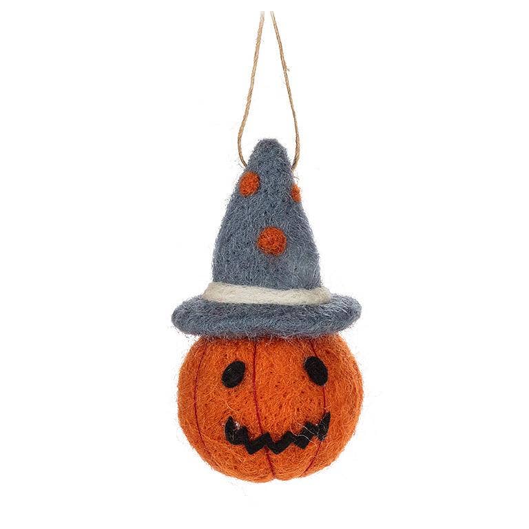 Pumpkin Head Ornament 3.5"H