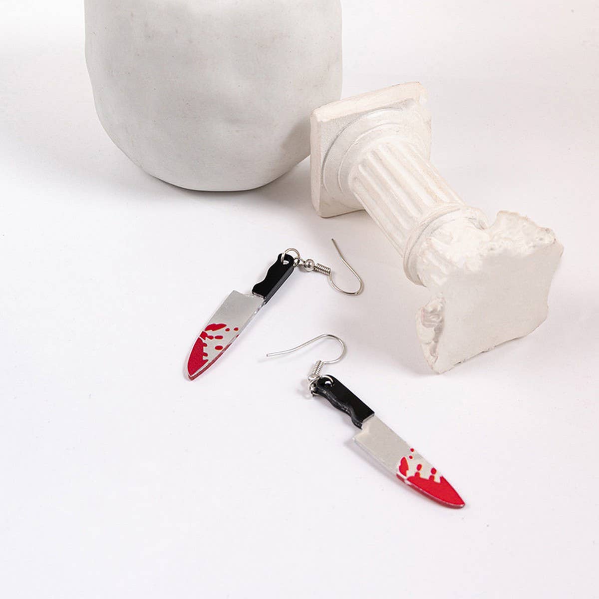 DARK HALLOWEEN FUNNY CREATIVE BAT EARRINGS_CWAJE1843: Black / (OS) 3