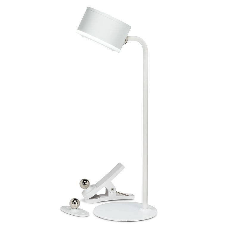 4 Piece Drum Magnet LED Lamp-3.25"D: White