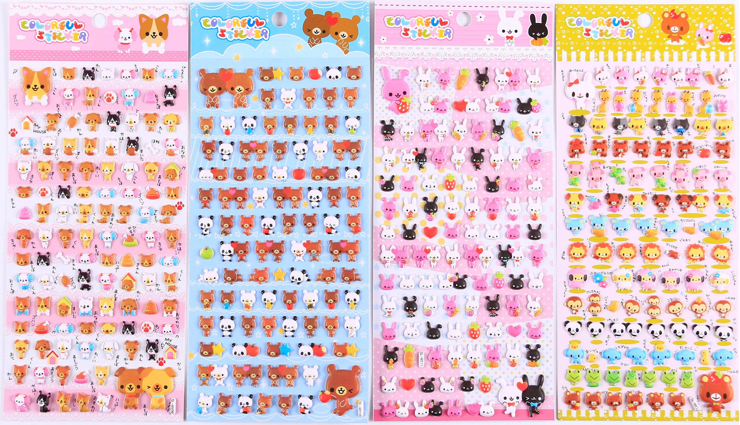 Mini Puffy Assorted Stickers-12