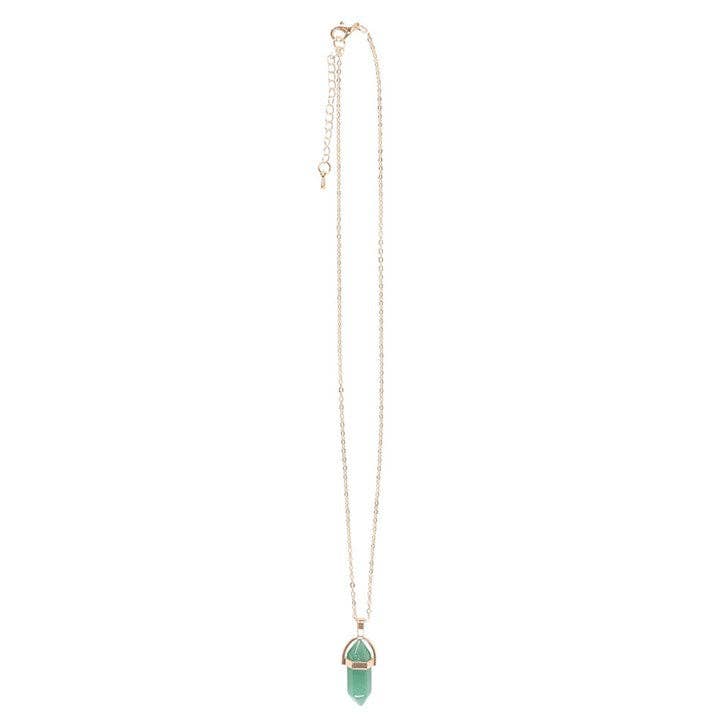 Aventurine Crystal Pendant Necklace