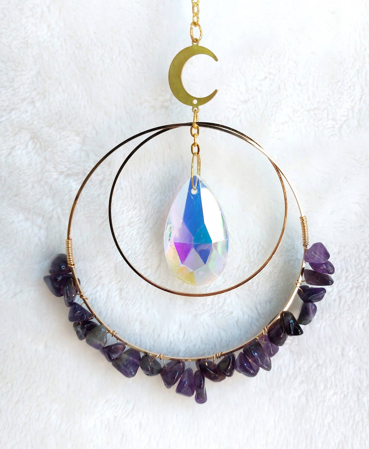 Chip Crystal Suncatcher: Amethyst