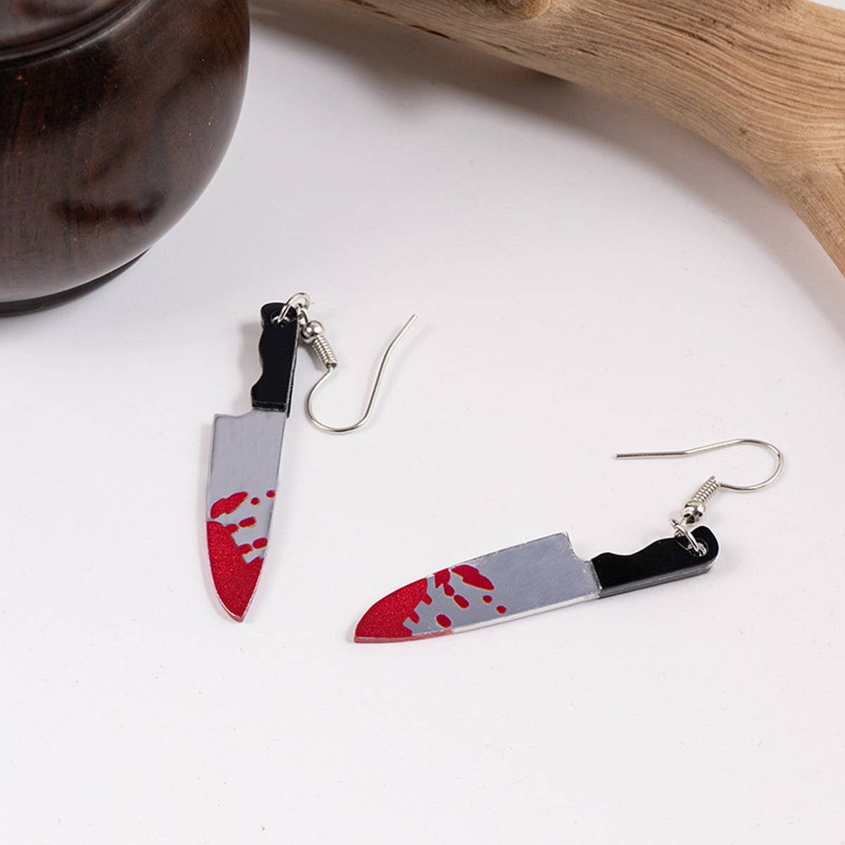 DARK HALLOWEEN FUNNY CREATIVE BAT EARRINGS_CWAJE1843: Black / (OS) 3