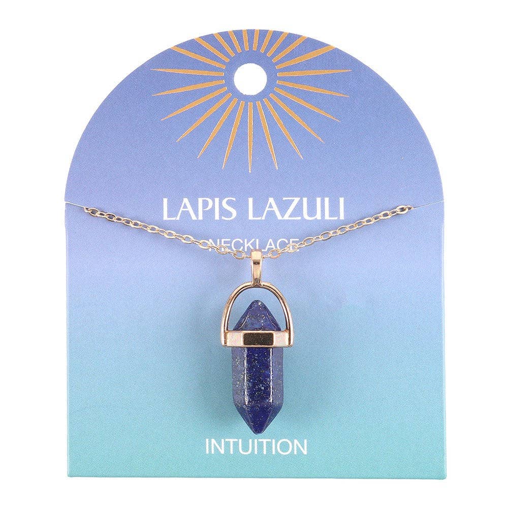 Lapis Lazuli Crystal Pendant Necklace