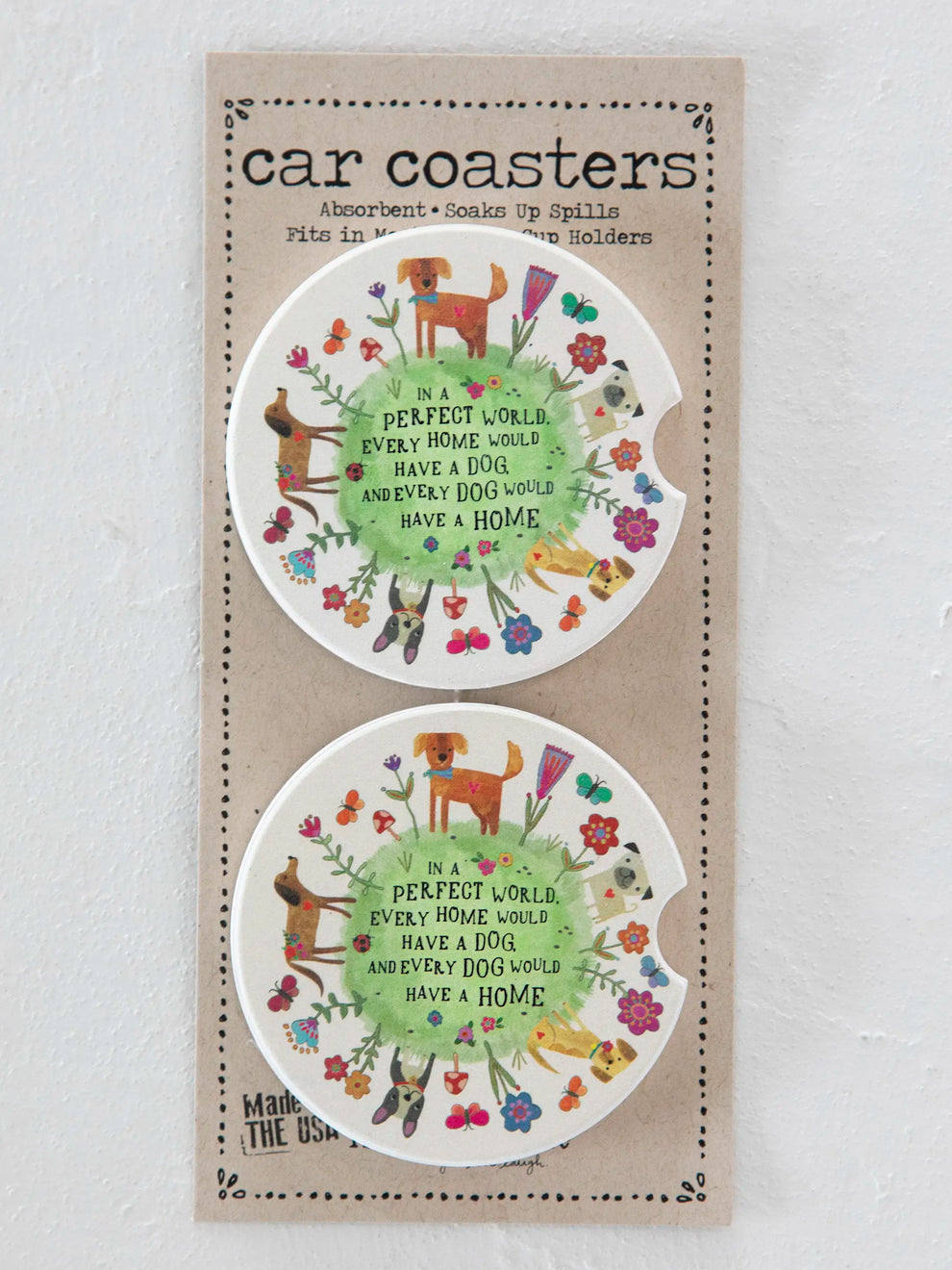 Car Coasters- Every Dog Has A Home