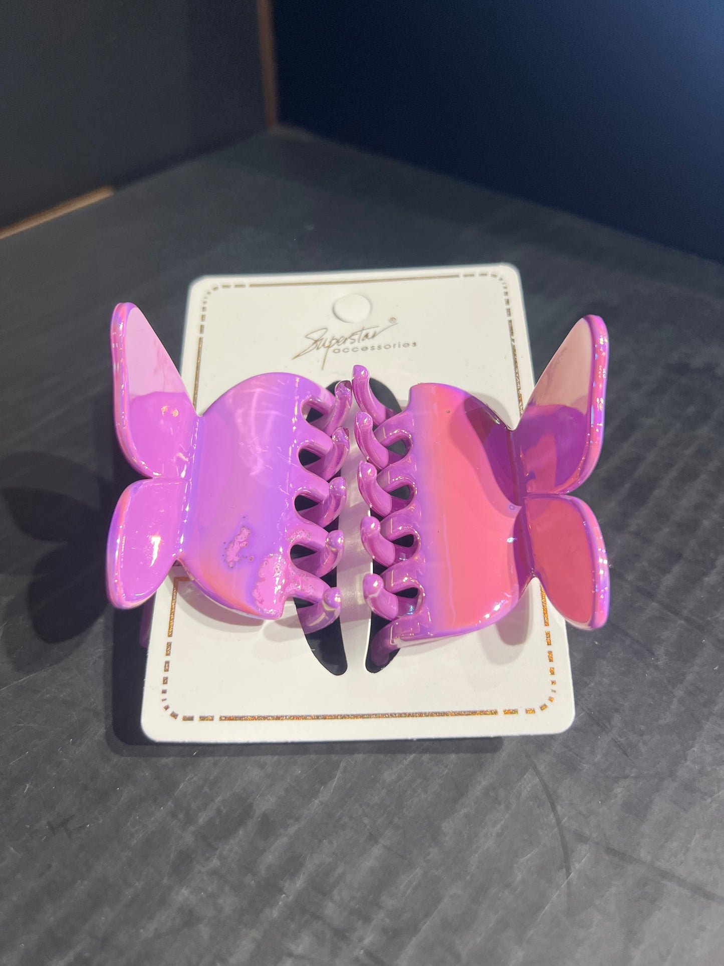 Shiny Spring Tone Butterfly Hair Clips