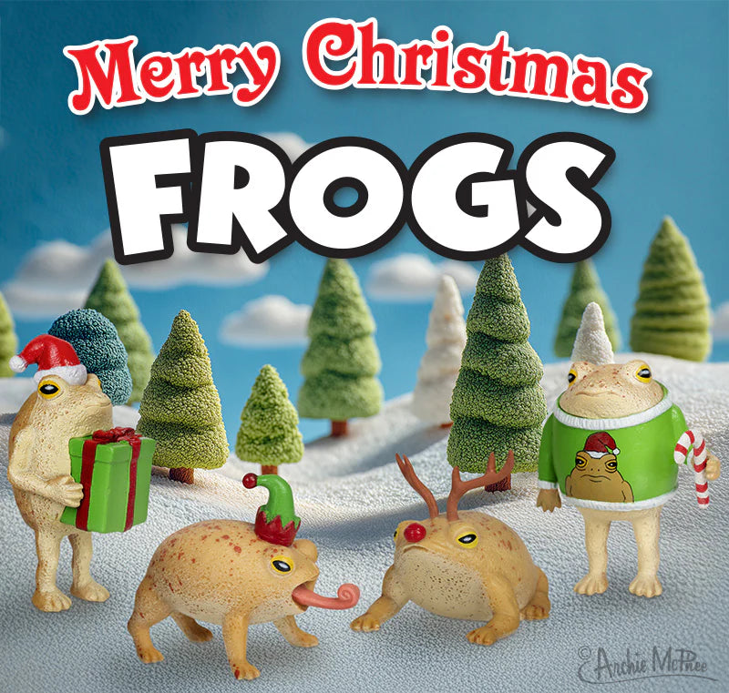 Christmas Frog Figurine
