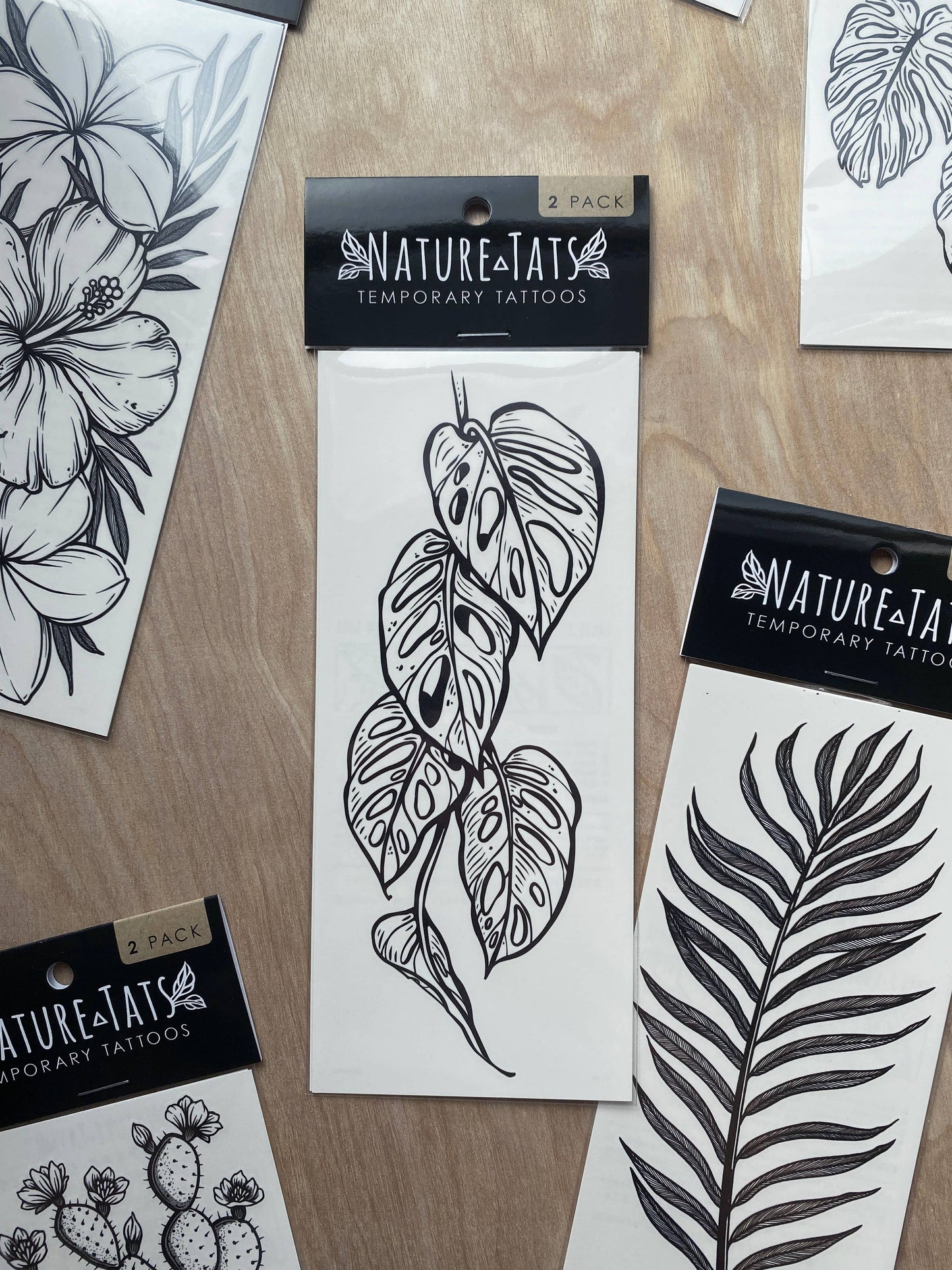 Monstera Vine Temporary Tattoo: 1-Pack