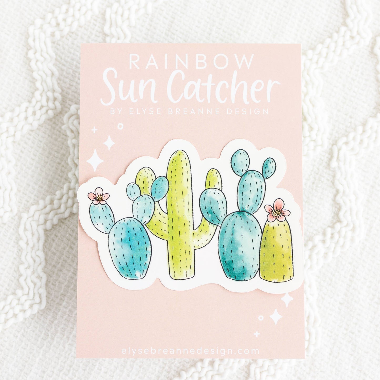 Cactus Club Sun Catcher Window Decal, 5x3.4 in.
