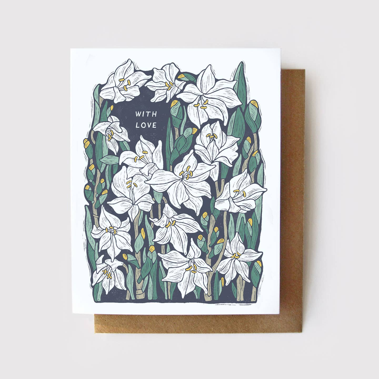 With Love Lily Card: Clear Sleeve