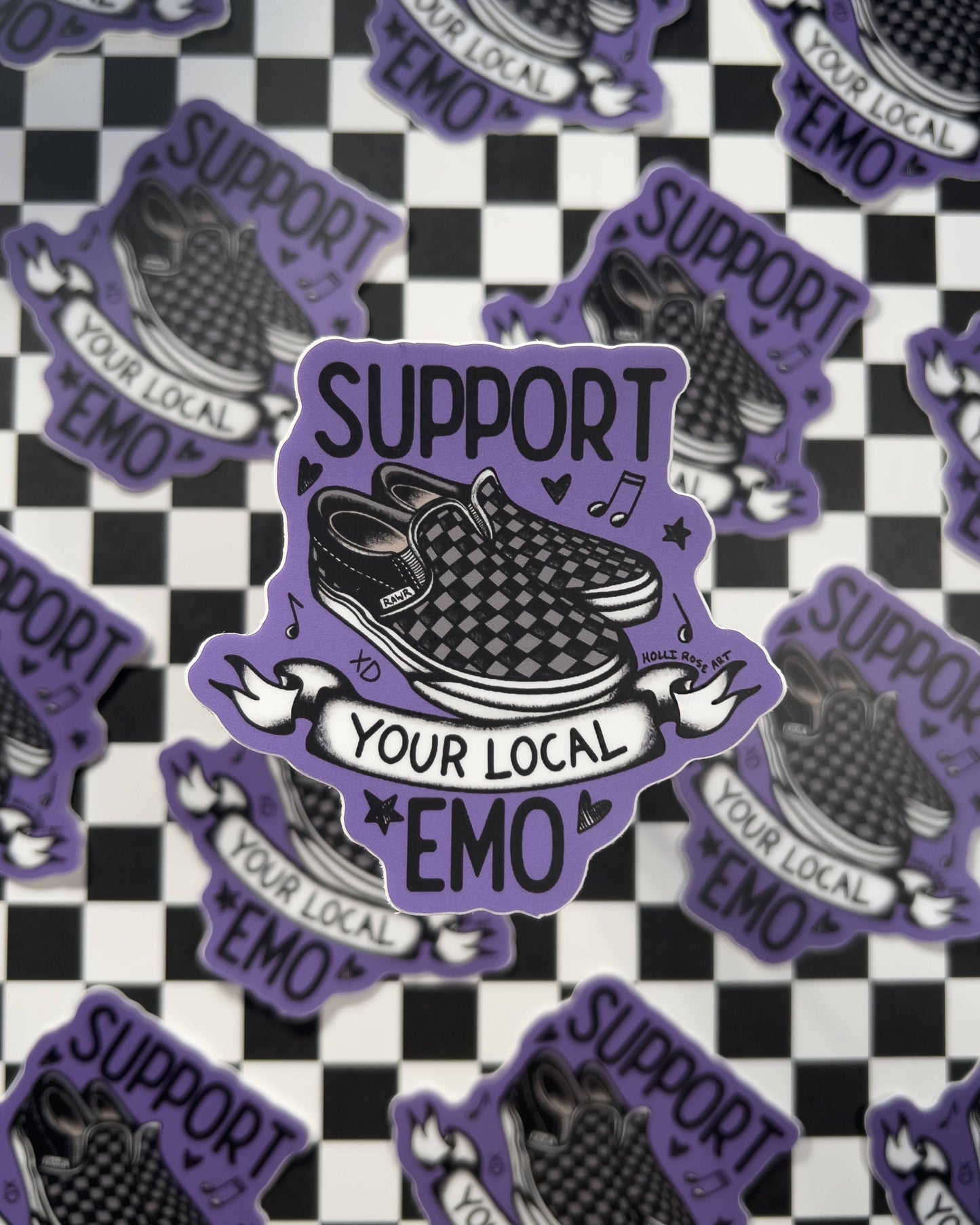 Support Your Local Emo Sticker