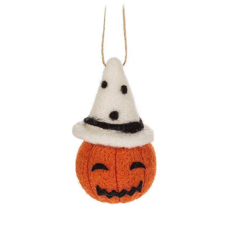 Pumpkin Head Ornament 3.5"H