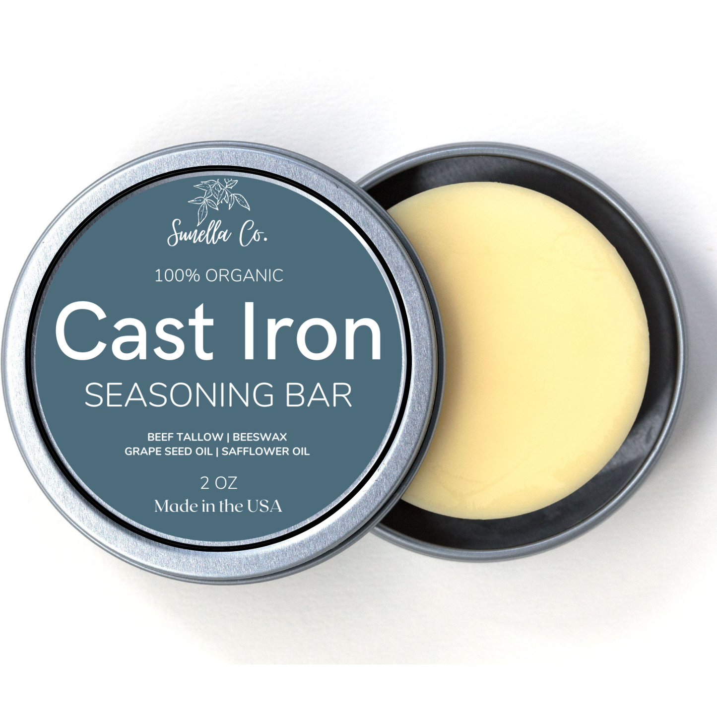 Cast Iron Seasoning: With Tin and Packaging