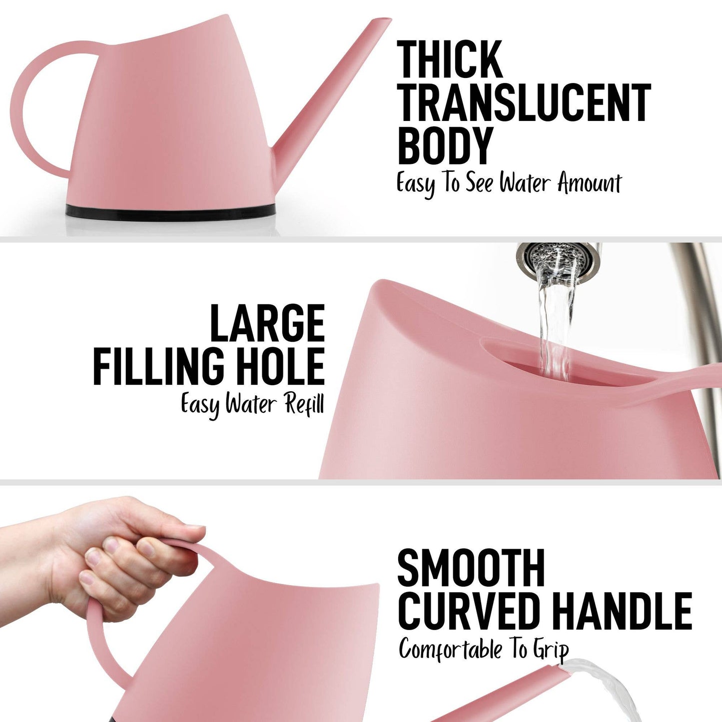 Translucent Watering Can 1.4L: Pink