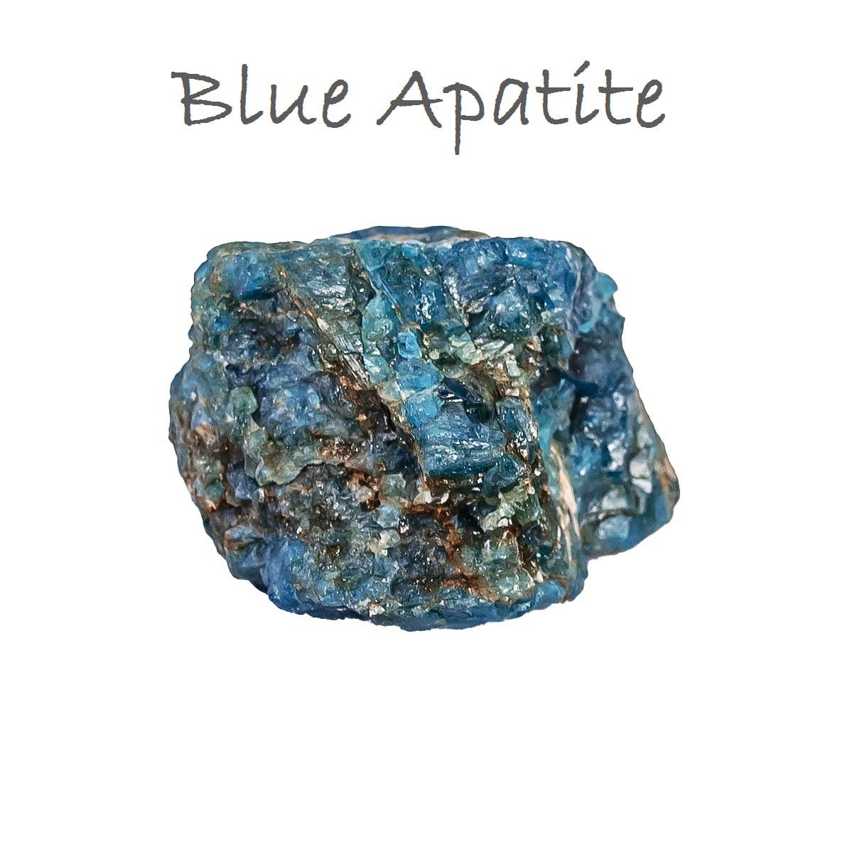 Rough Blue Apatite Crystal