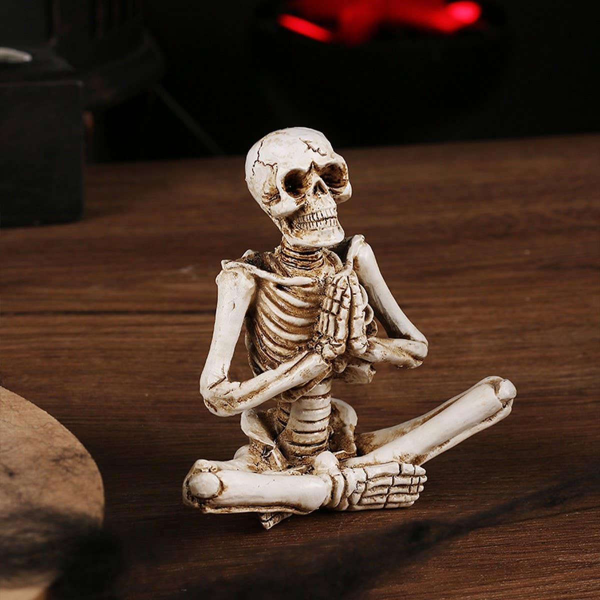 Scary Yoga Skeleton Halloween Garden Deco