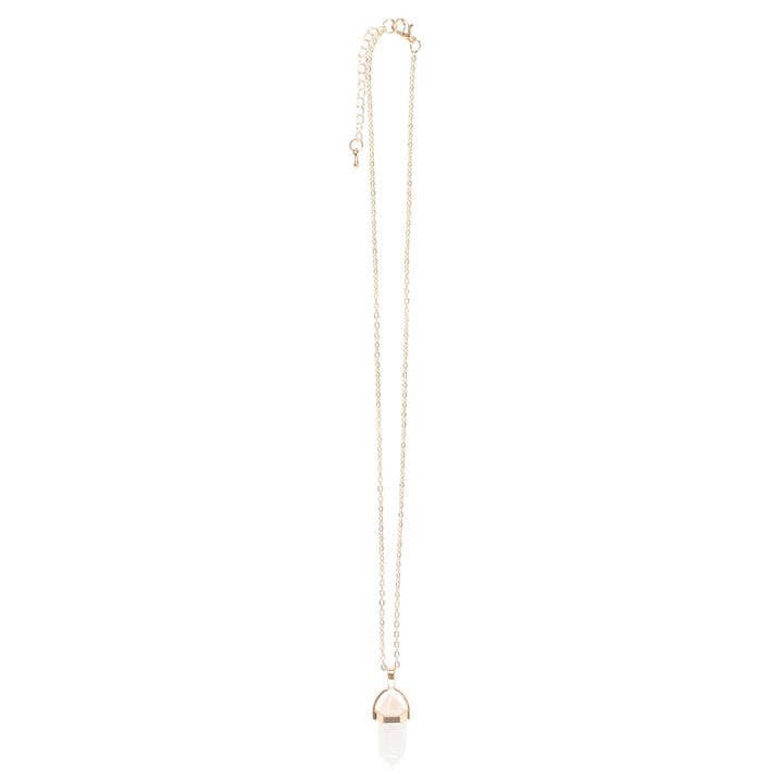 Clear Quartz Crystal Pendant Necklace