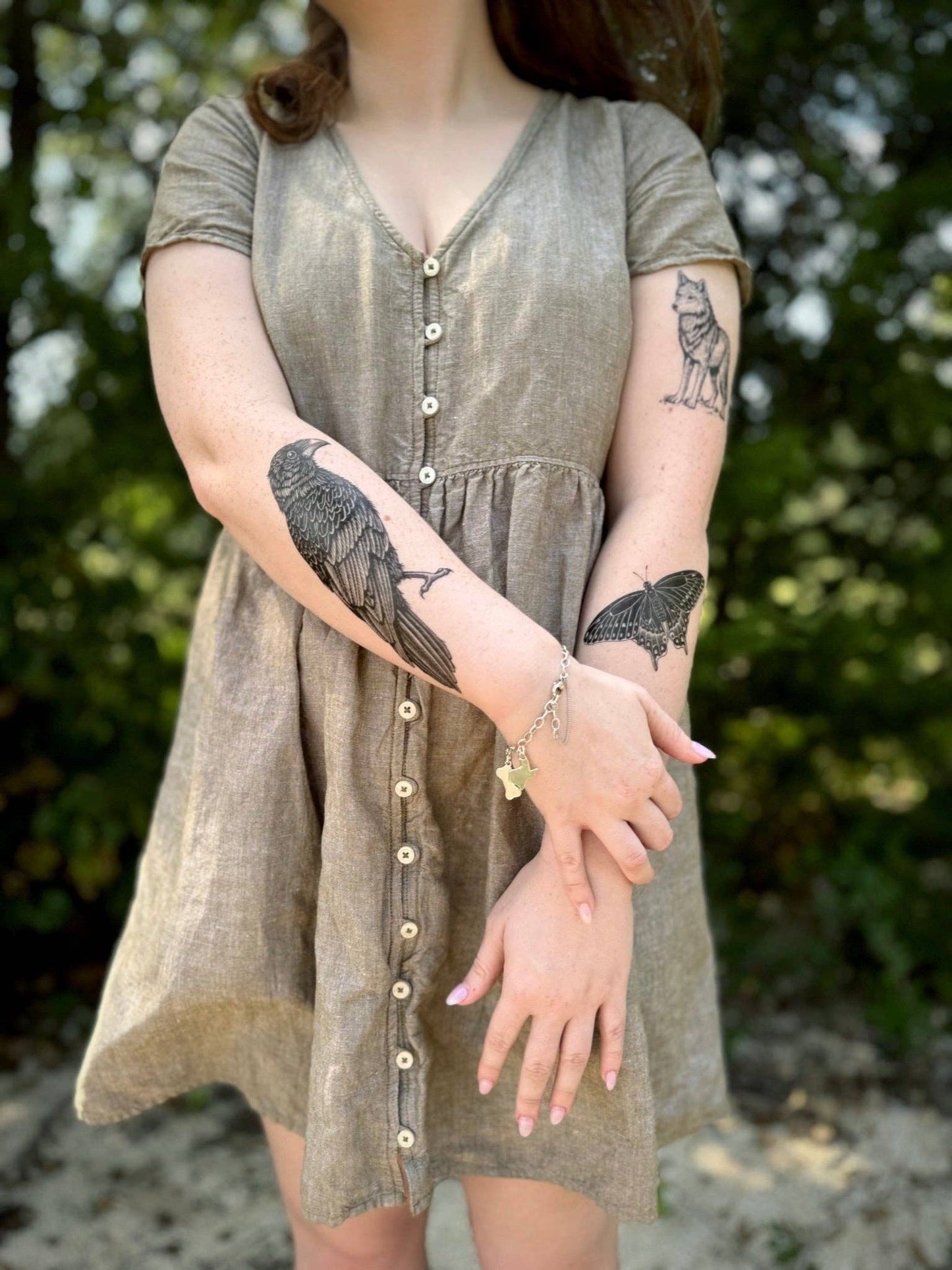 Raven Temporary Tattoo