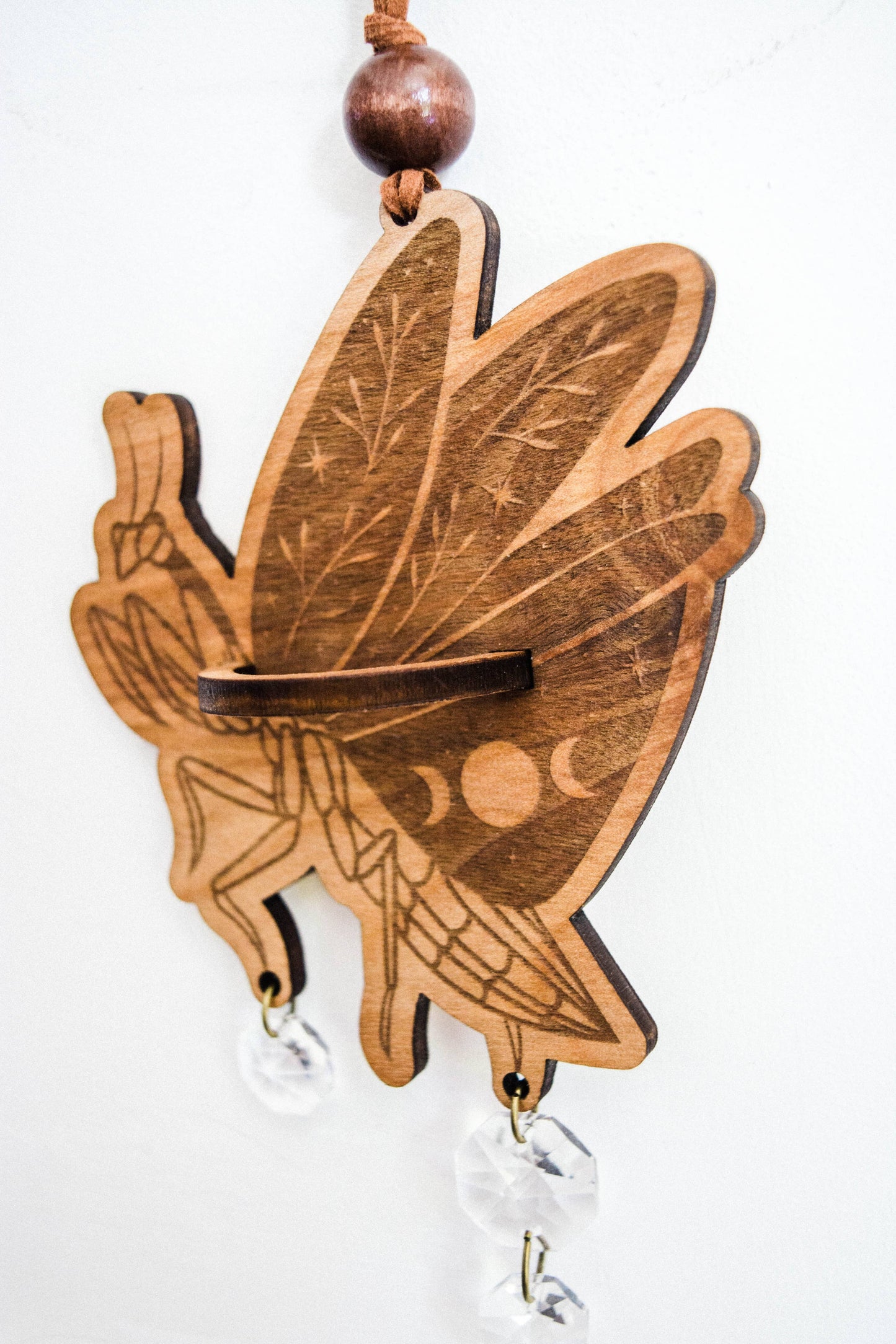 Praying Mantis Airplant Holder Hanging Mini Suncatcher : Without Airplant / Stained Black