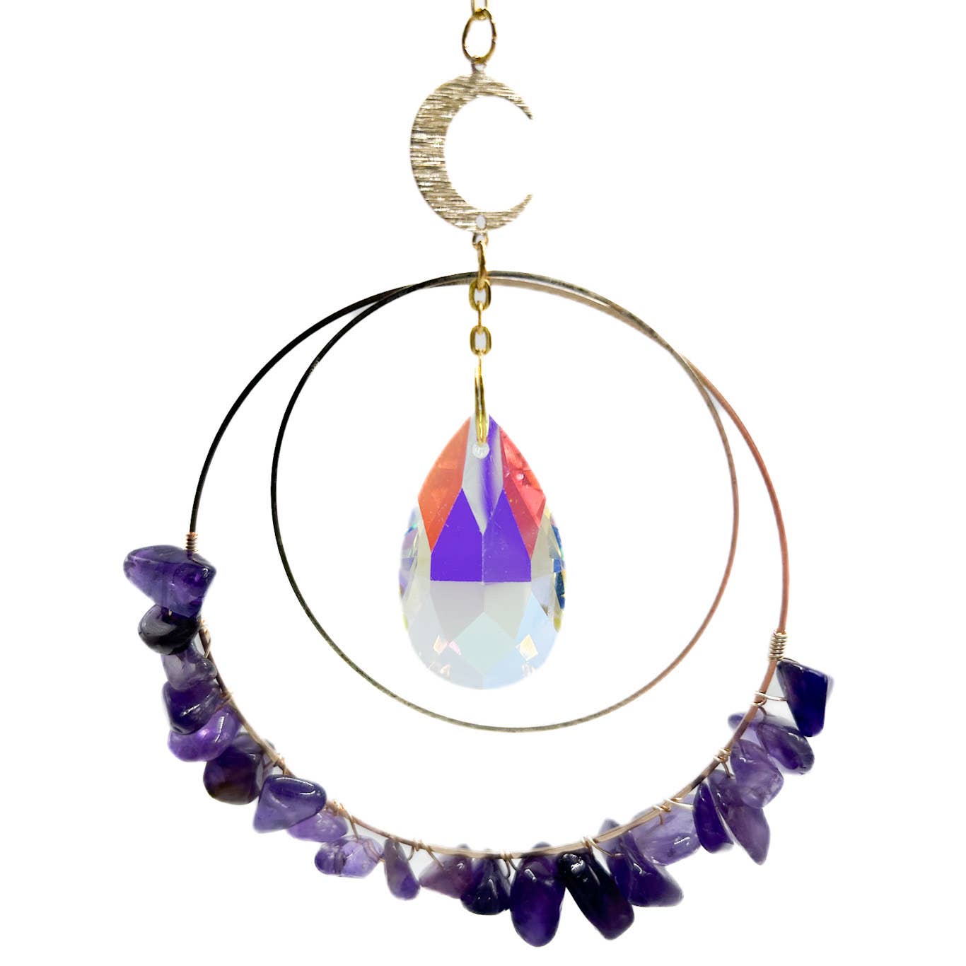 Chip Crystal Suncatcher: Amethyst