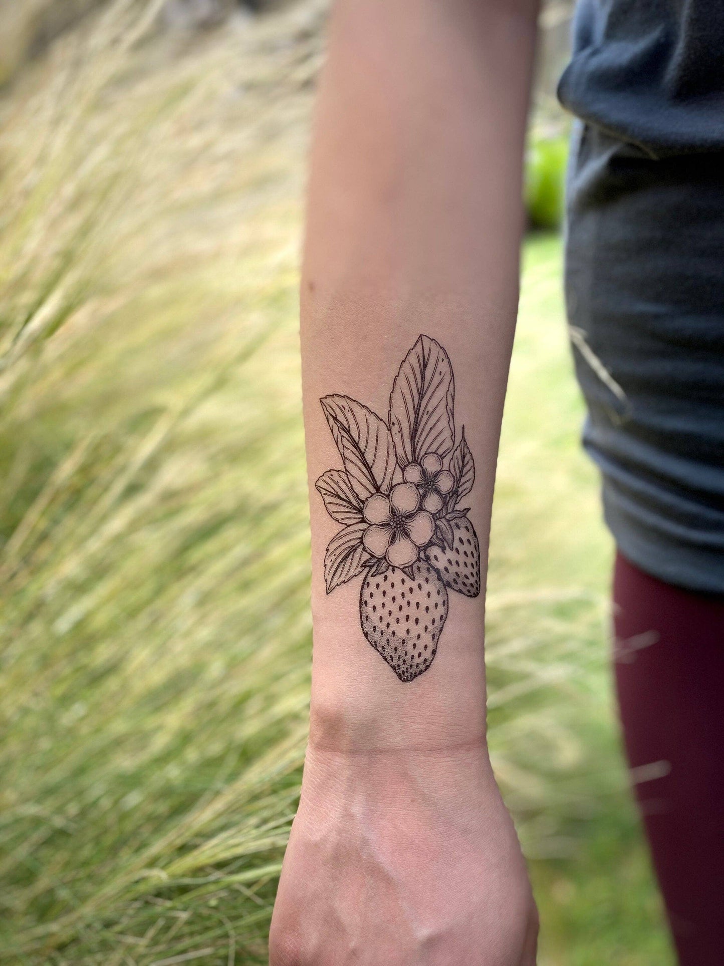 Strawberry Temporary Tattoo: 1 Pack