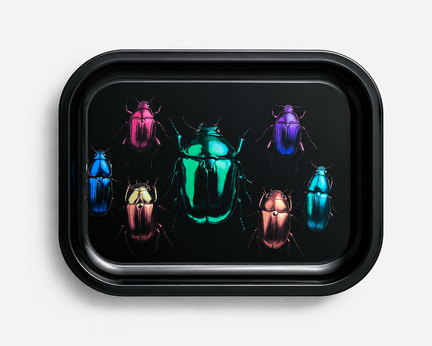Iridescent Beetles 1 Metal Tray - MT132