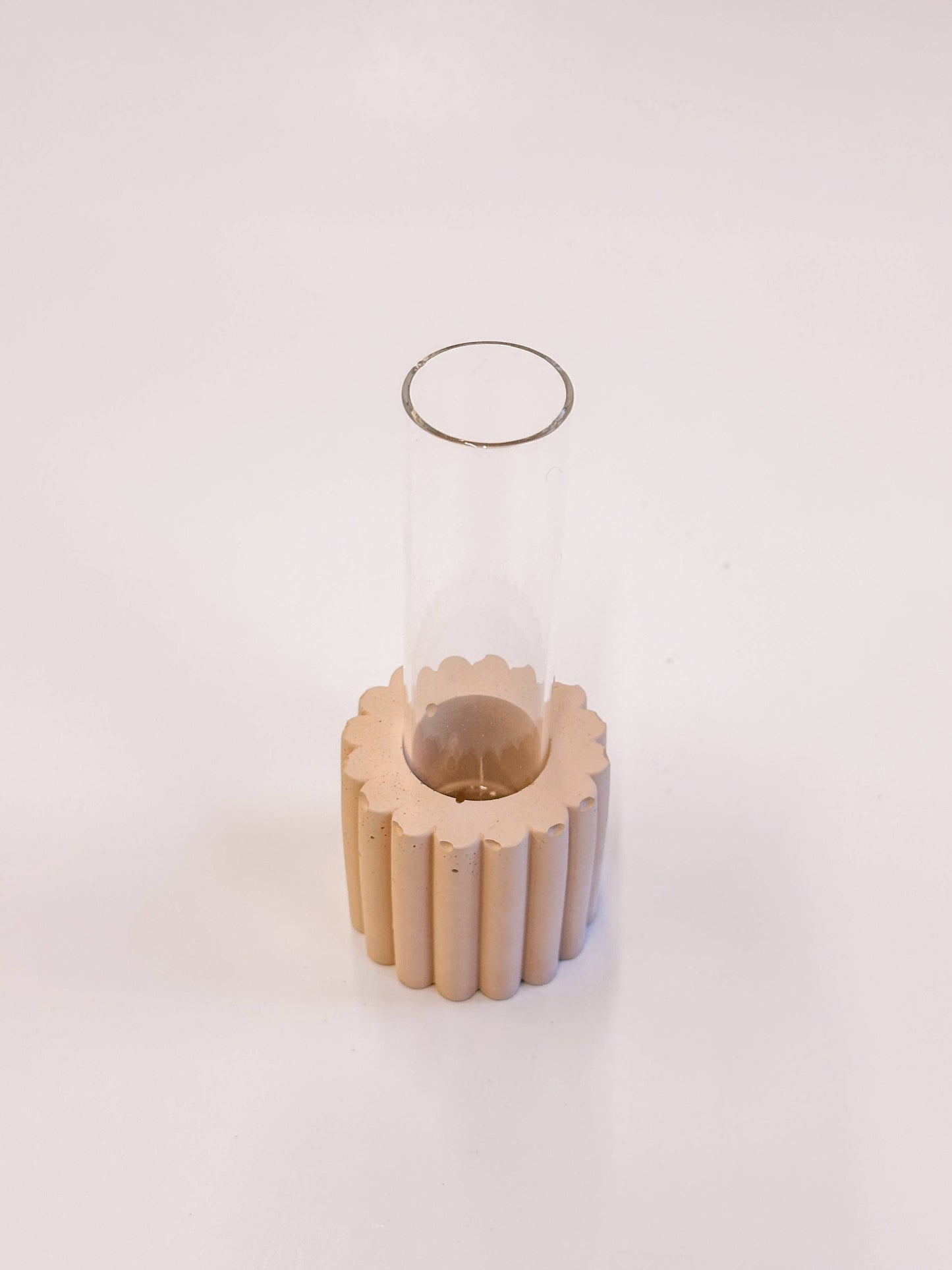 Scallop Concrete Propagation Vase Tube Station