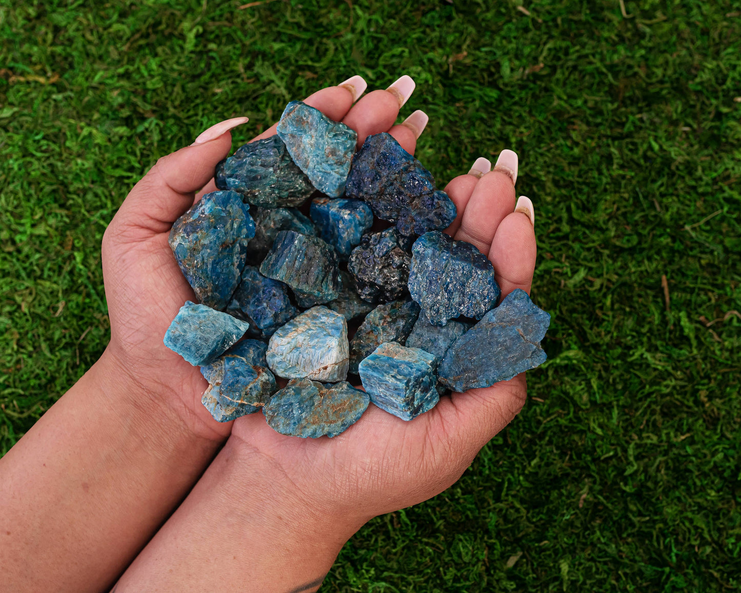 Rough Blue Apatite Crystal
