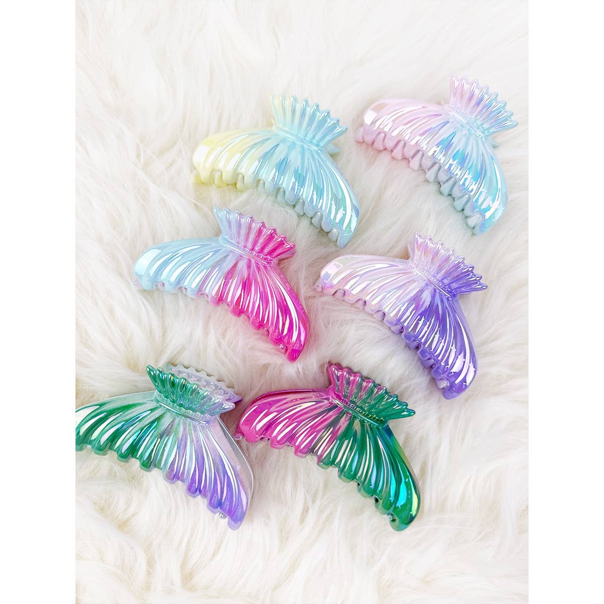 Mermaids Favorite Shell Hair Claws Clips: MIX COLOR / ONE