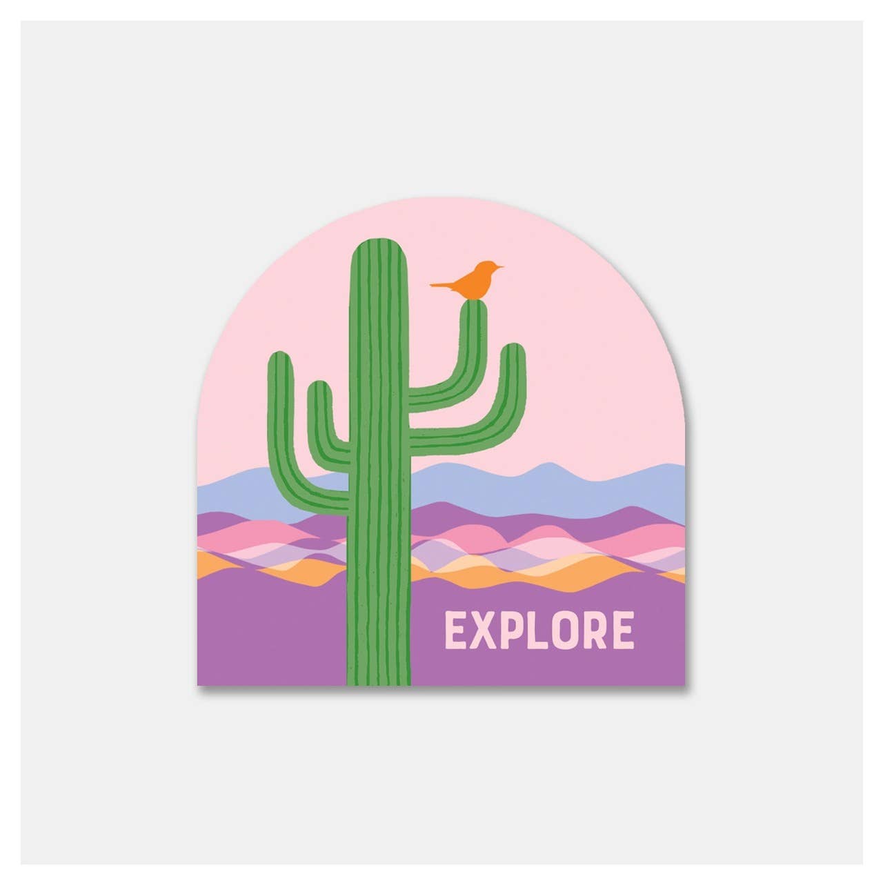 Desert Explore Saguaro Cactus - Sticker