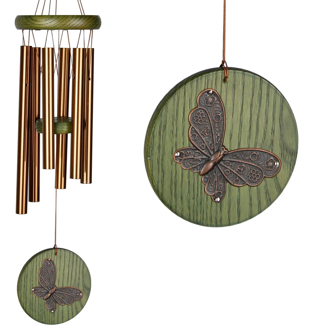 Woodstock Habitats Chime- Green Butterfly