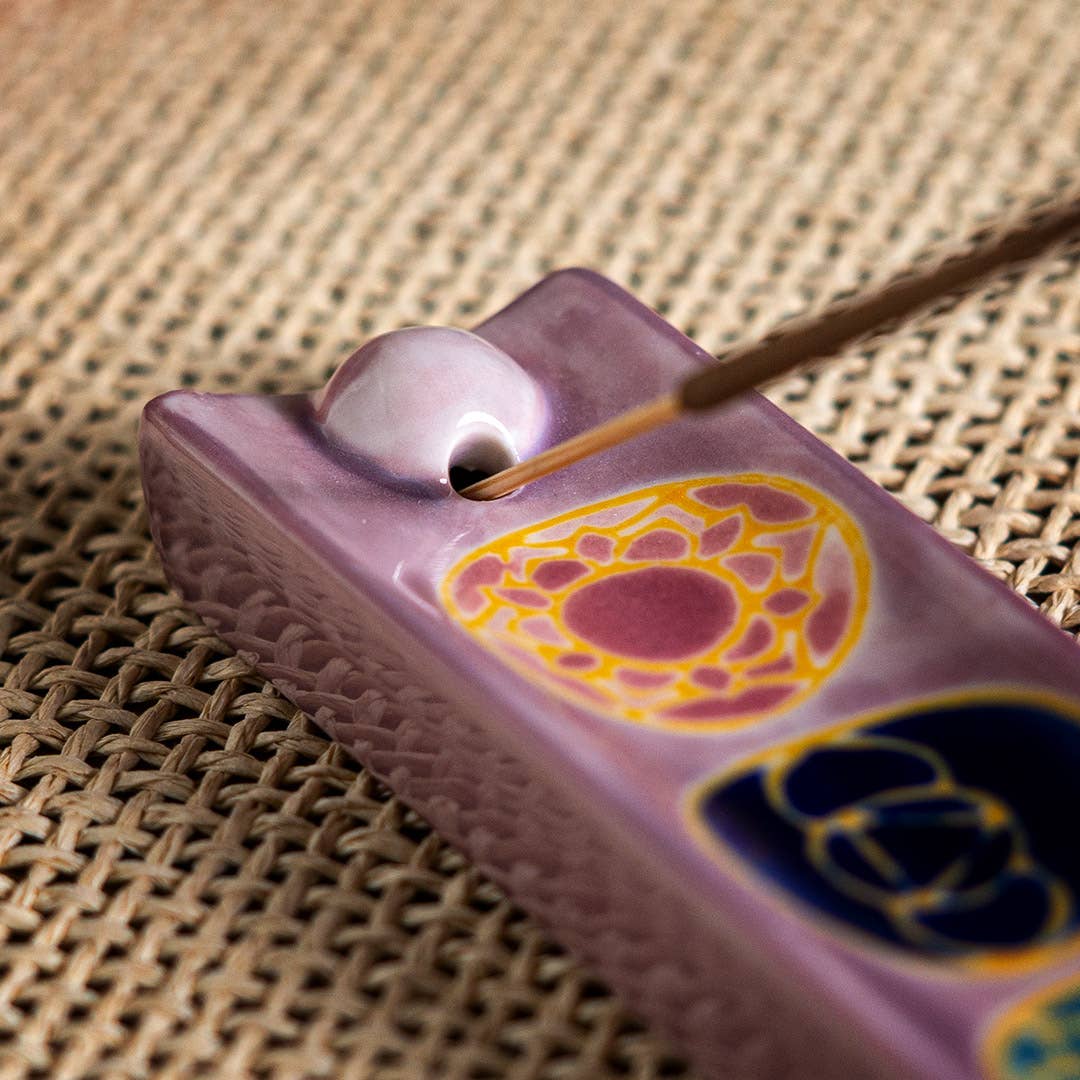Seven Chakra Ceramic Incense Burner