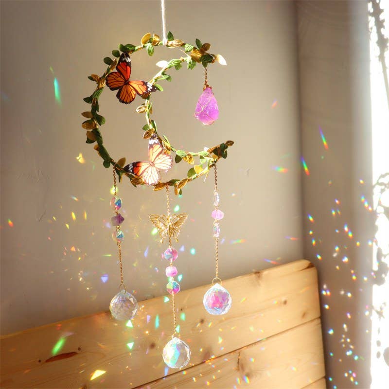 Leaves Cross Butterfly Moon Hangings DP25A913