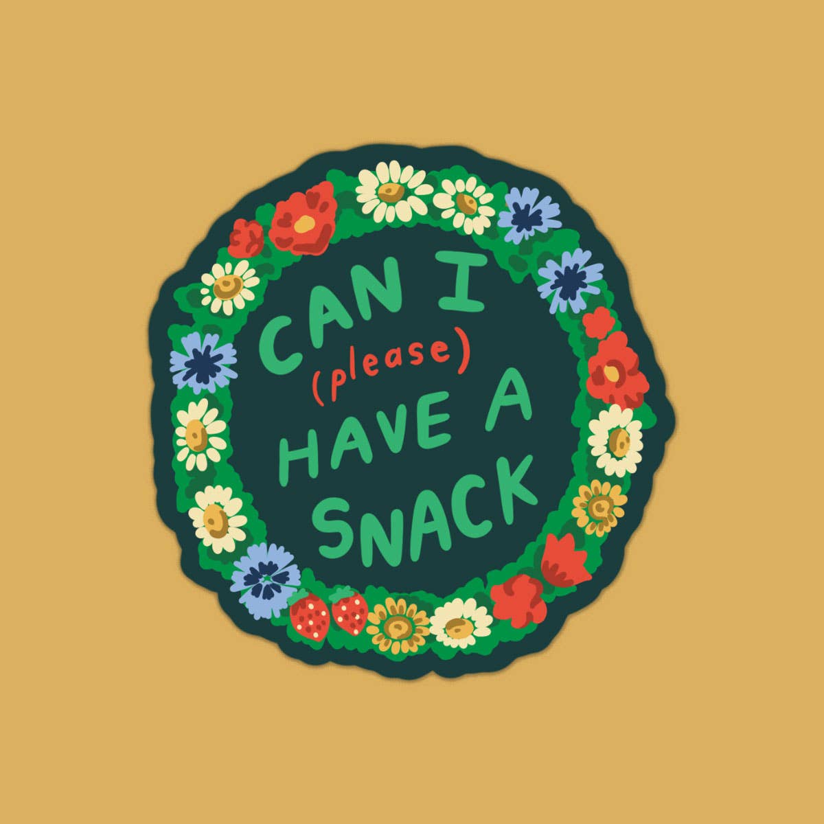 Can I Have a Snack Sticker | Waterproof Vinyl Sticker