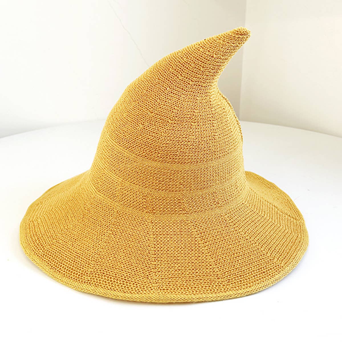 Halloween Pointed Witch Hat, Knit & Foldable_CWAH0617: BLACK / (OS) 2
